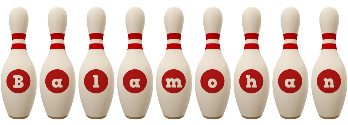 Balamohan bowling-pin logo