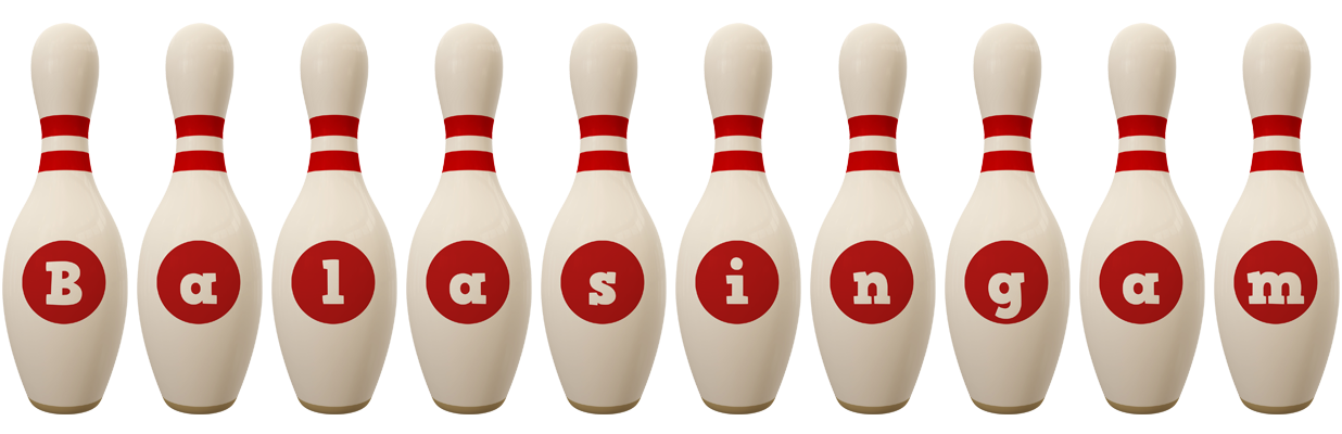 Balasingam bowling-pin logo