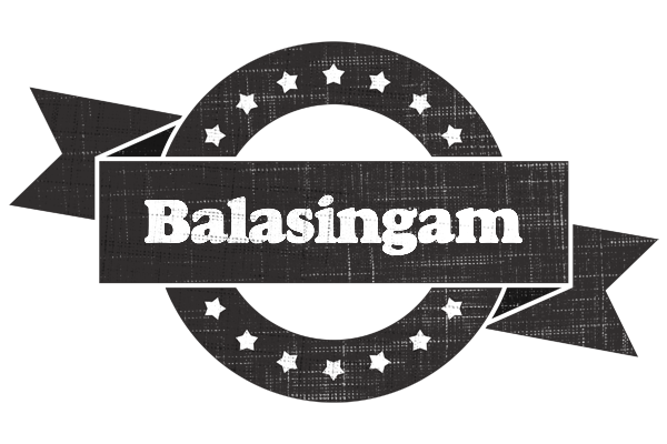 Balasingam grunge logo