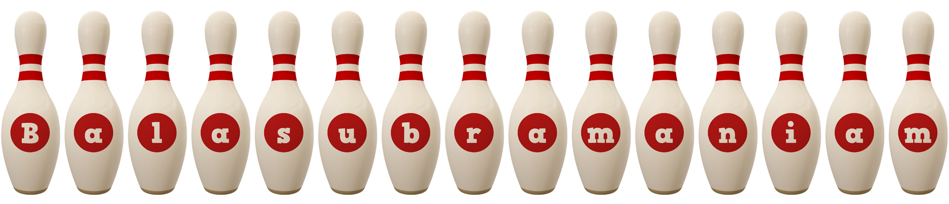 Balasubramaniam bowling-pin logo