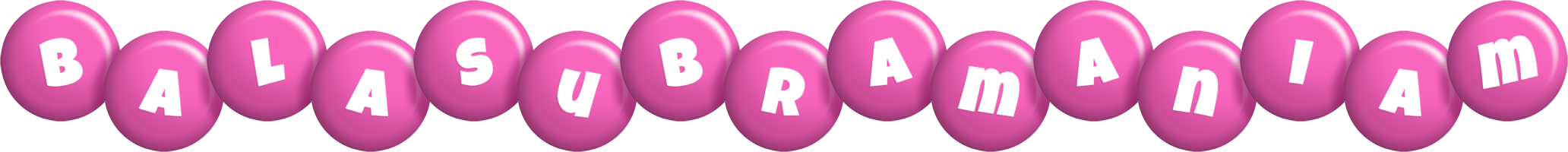 Balasubramaniam candy-pink logo