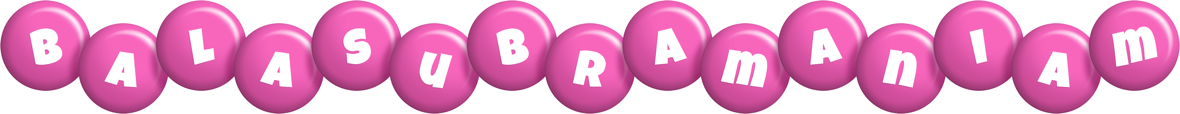 Balasubramaniam candy-pink logo