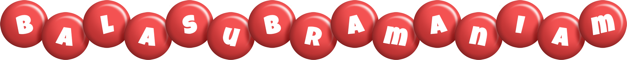 Balasubramaniam candy-red logo