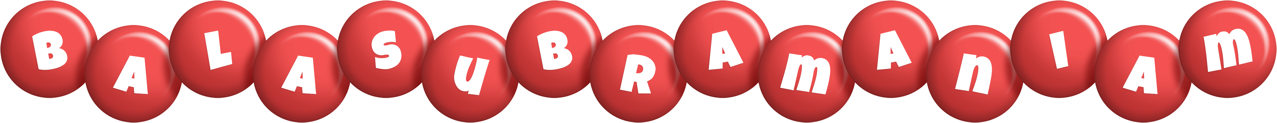 Balasubramaniam candy-red logo
