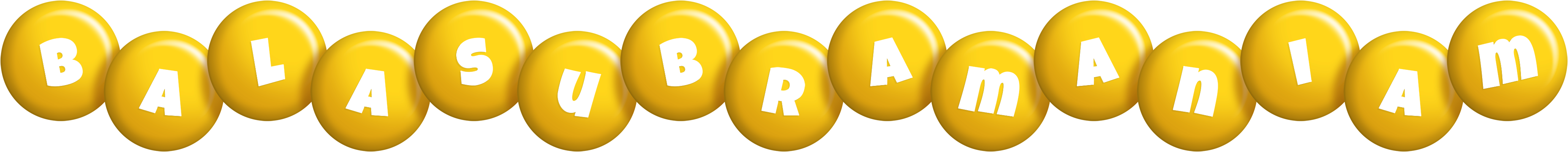 Balasubramaniam candy-yellow logo