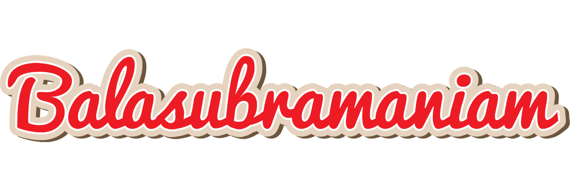Balasubramaniam chocolate logo