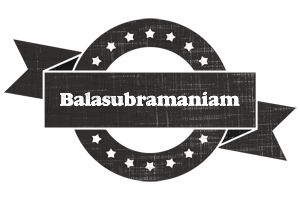 Balasubramaniam grunge logo