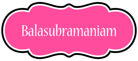 Balasubramaniam invitation logo