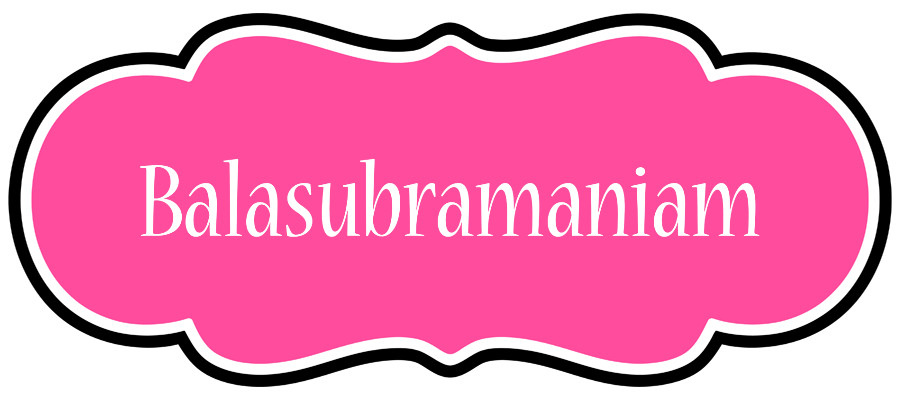 Balasubramaniam invitation logo