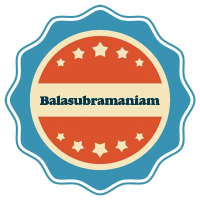 Balasubramaniam labels logo