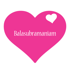 Balasubramaniam love-heart logo