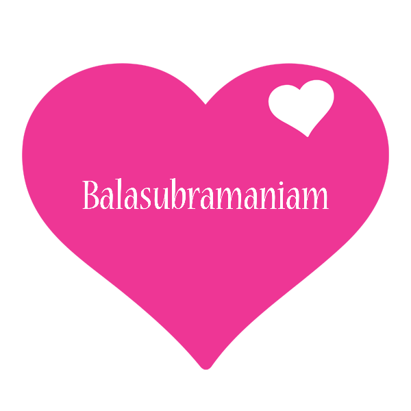 Balasubramaniam love-heart logo