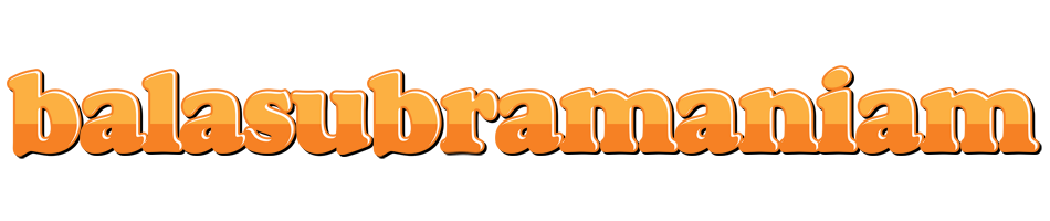 Balasubramaniam orange logo