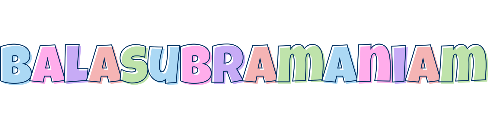 Balasubramaniam pastel logo