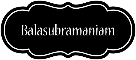 Balasubramaniam welcome logo