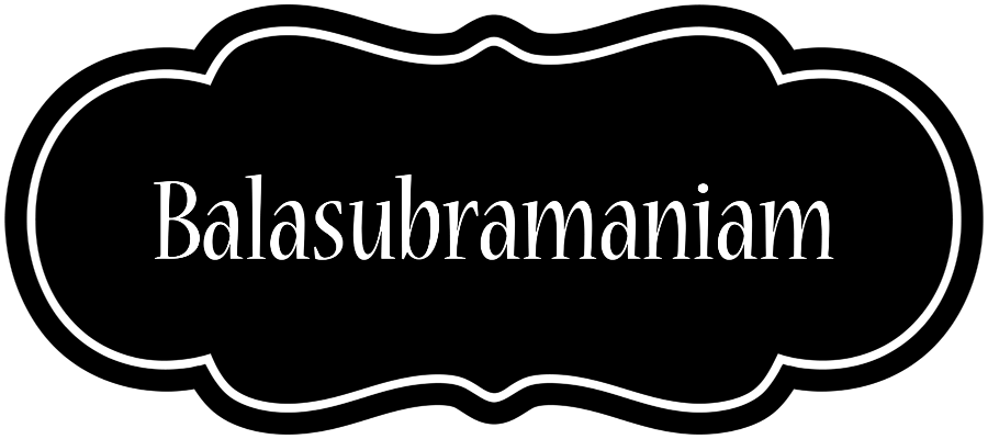 Balasubramaniam welcome logo