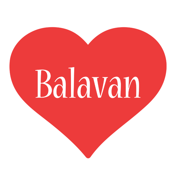 Balavan love logo