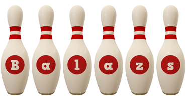 Balazs bowling-pin logo