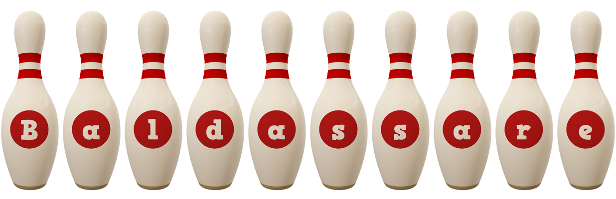 Baldassare bowling-pin logo