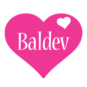 Baldev love-heart logo