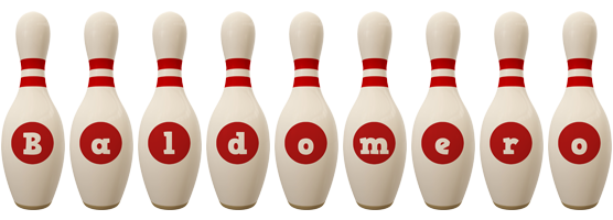 Baldomero bowling-pin logo