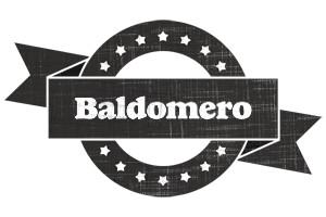 Baldomero grunge logo