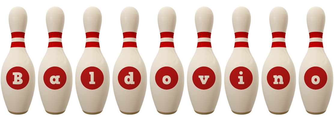 Baldovino bowling-pin logo