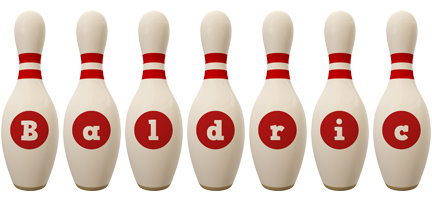 Baldric bowling-pin logo