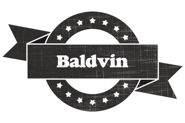 Baldvin grunge logo