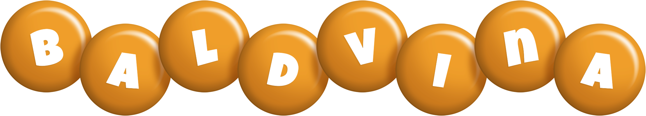 Baldvina candy-orange logo