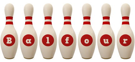 Balfour bowling-pin logo