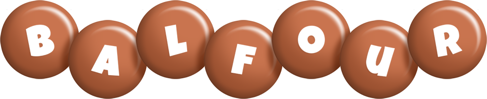 Balfour candy-brown logo