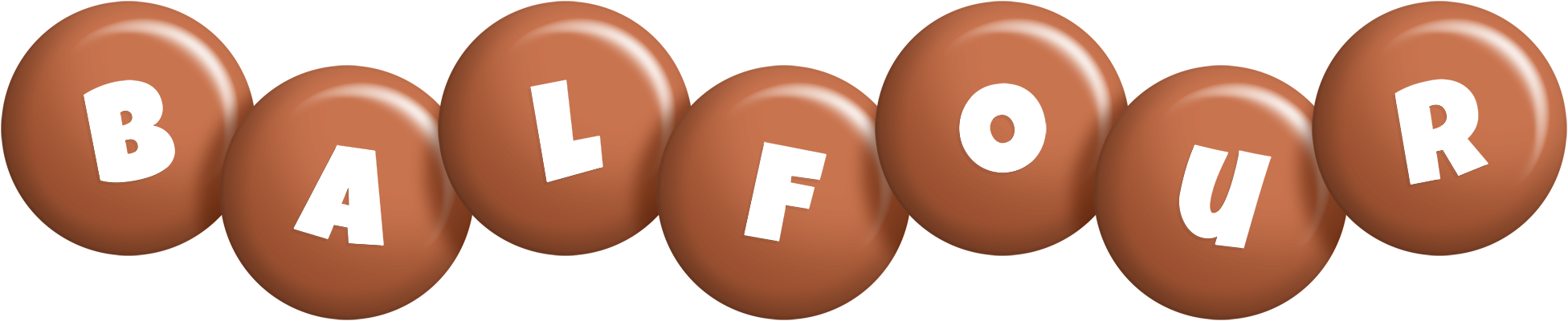Balfour candy-brown logo