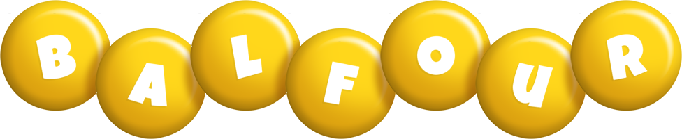 Balfour candy-yellow logo