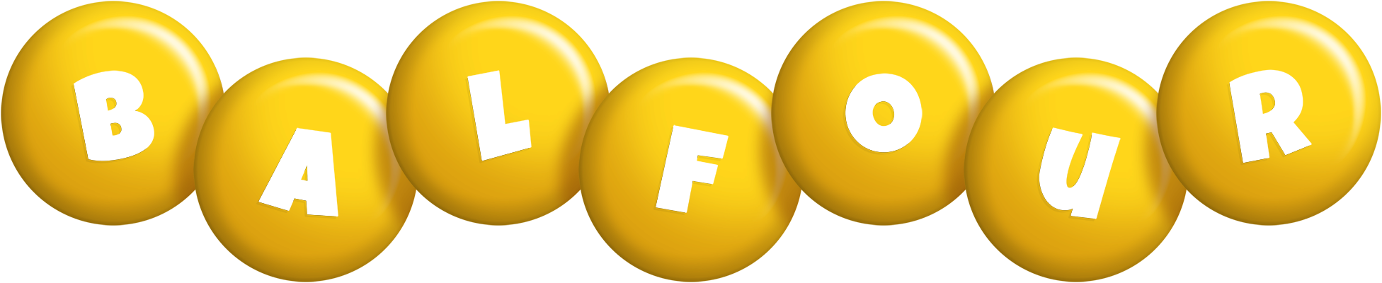 Balfour candy-yellow logo