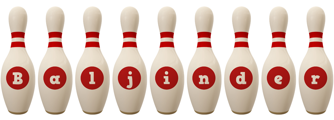 Baljinder bowling-pin logo