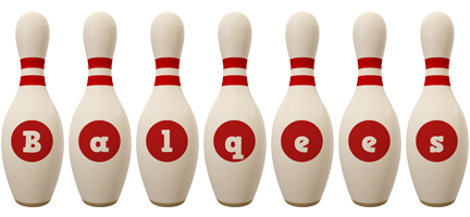 Balqees bowling-pin logo