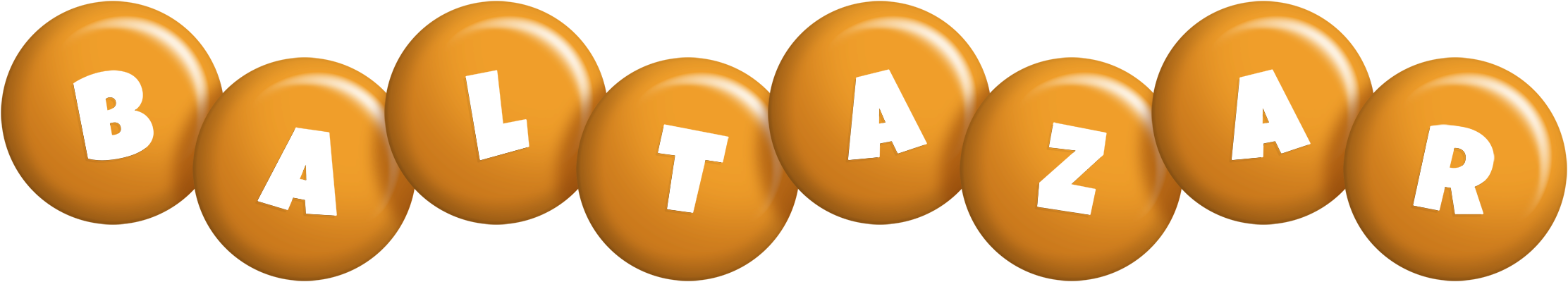 Baltazar candy-orange logo