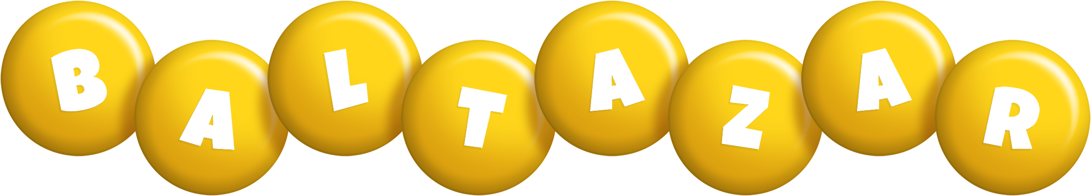 Baltazar candy-yellow logo