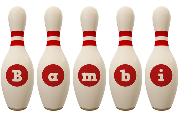 Bambi bowling-pin logo