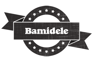 Bamidele grunge logo