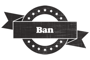 Ban grunge logo