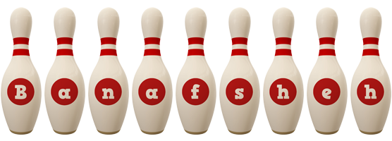 Banafsheh bowling-pin logo