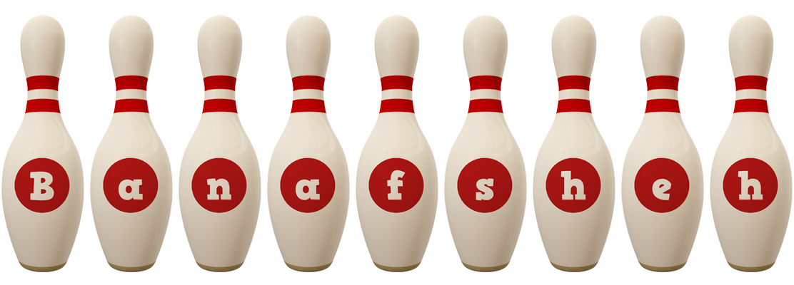 Banafsheh bowling-pin logo