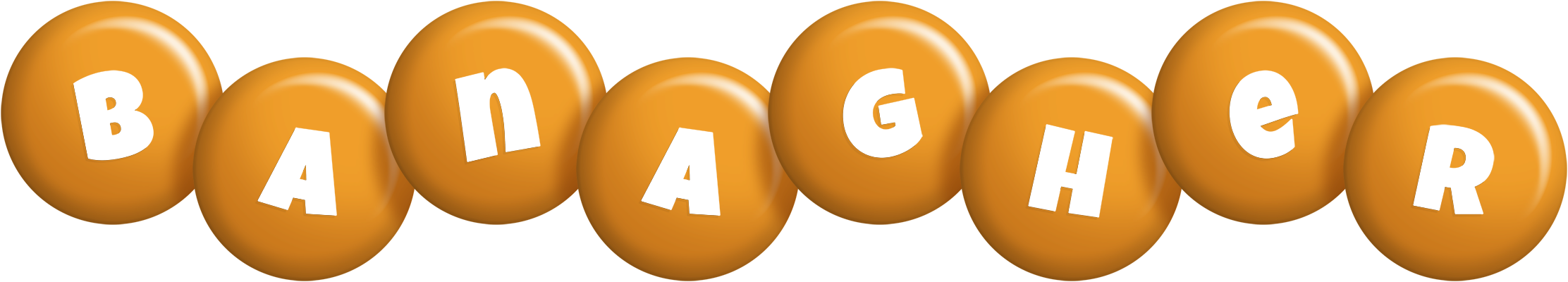 Banagher candy-orange logo