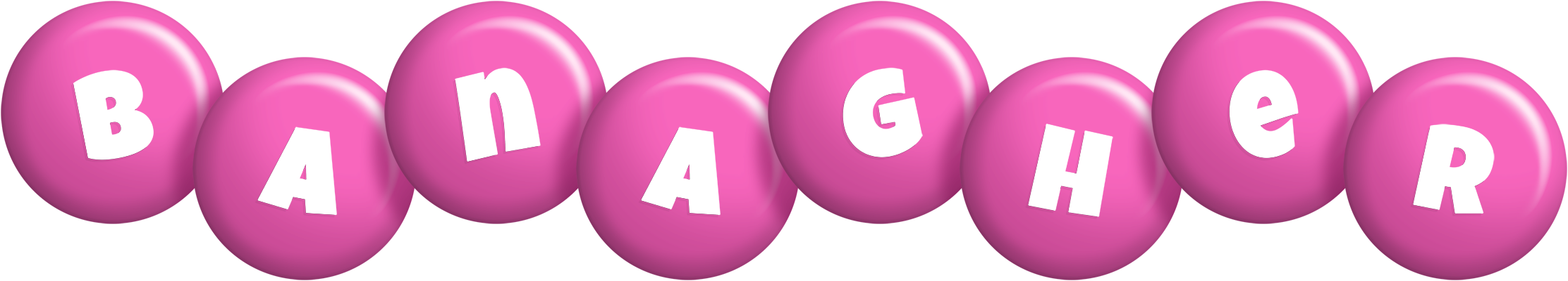 Banagher candy-pink logo