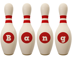 Bang bowling-pin logo