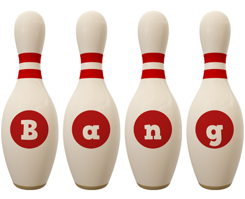 Bang bowling-pin logo
