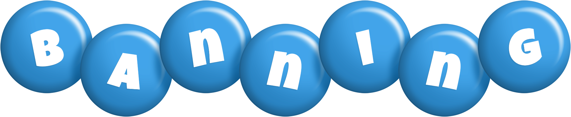 Banning candy-blue logo