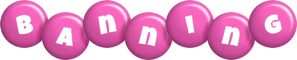 Banning candy-pink logo